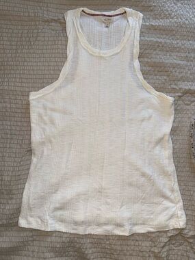 Maeve Crean Ribbed Cutaway Twisted Seam Tank medium